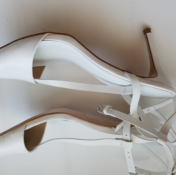 ZARA white pointy toe strappy heels - Picture 4 of 5
